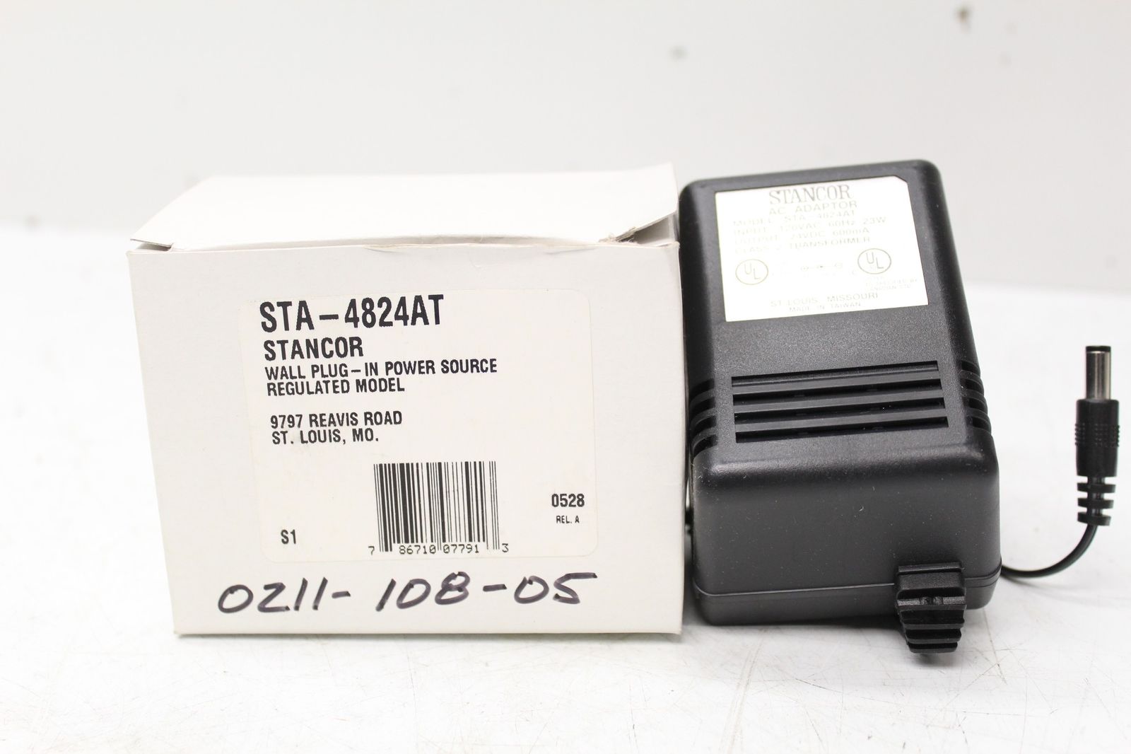 New 24V 600mA Stancor STA-4824AT Class 2 Transformer Ac Adapter